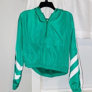 Green cropped Forever 21 jacket